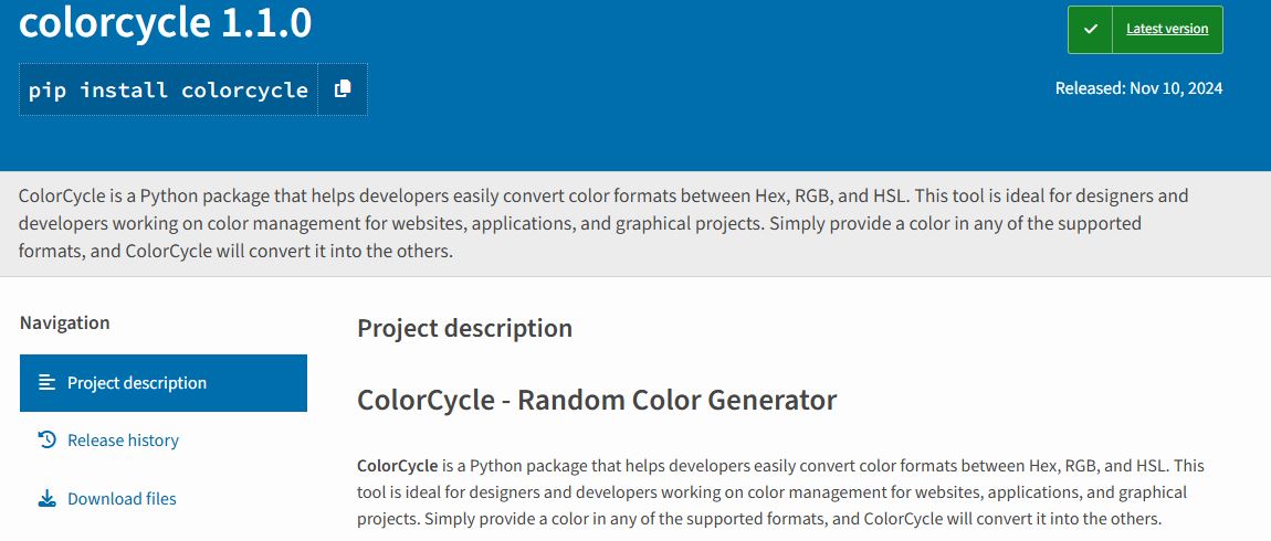 colorcycle-pypi