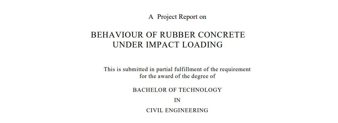 Behaviour of rubberized concrete under impact