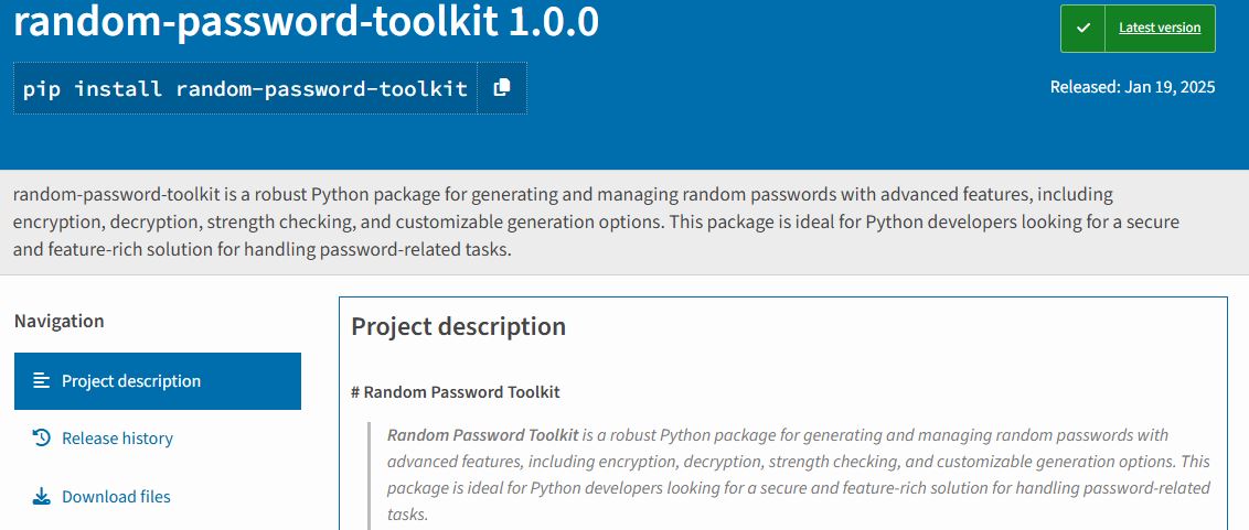 random-password-toolkit-pypi